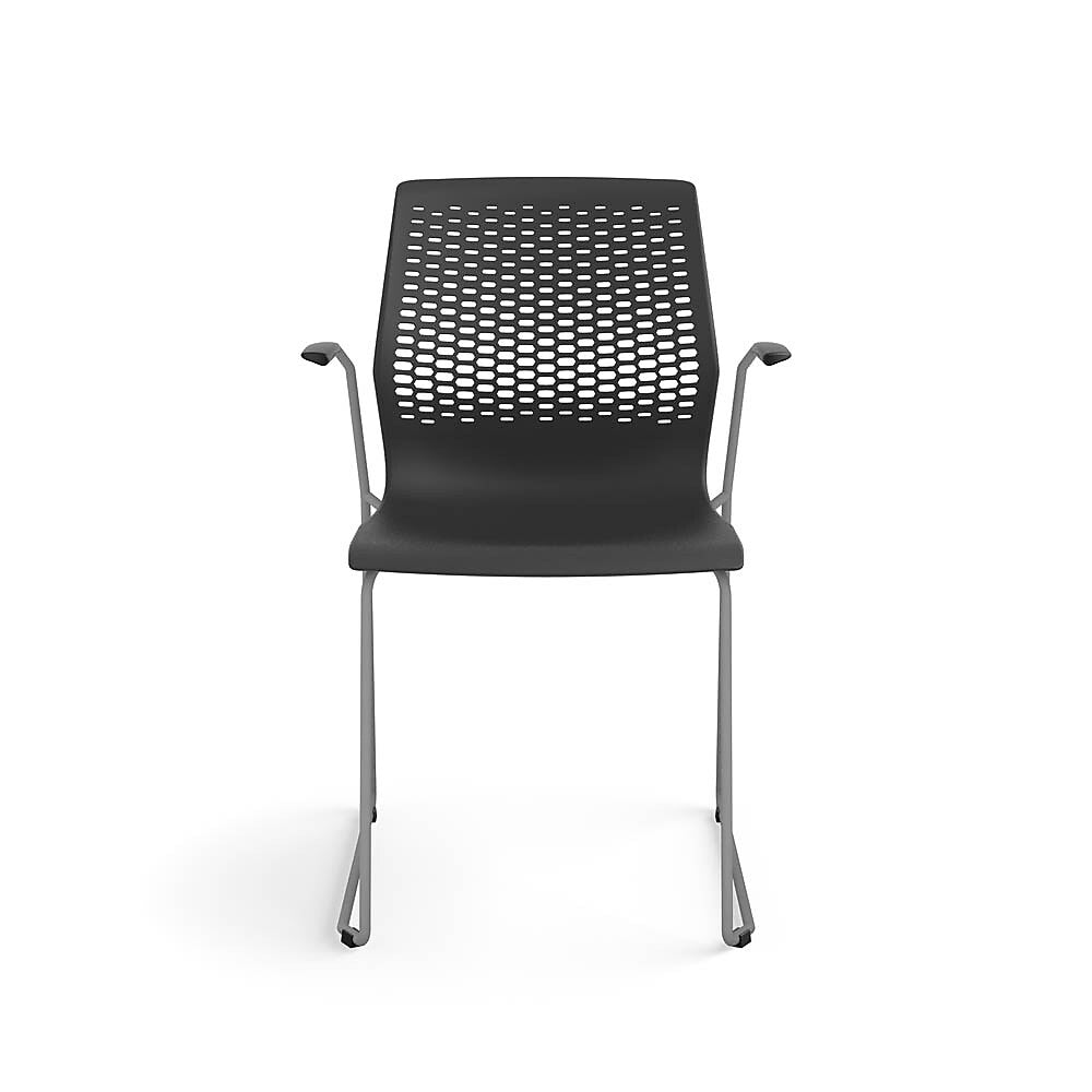 Allsteel Lyric Polymer Multi-Purpose Stacking Chair, Fixed Arms, Lava (CWS-PPGONO.0.H.PR6.LA)
