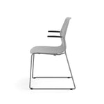 Allsteel Lyric Polymer Seat/Polymer Back Wire Stacker Multi-Purpose Chair, Titanium, Fixed Arms (CWS-PPGONO.0.H.PR6.TI)