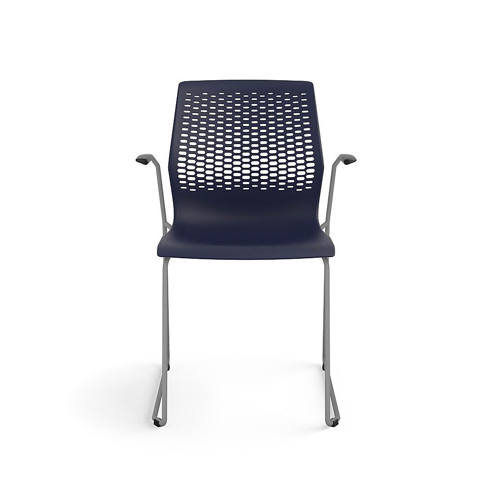 Allsteel Lyric Polymer Seat/Polymer Back Wire Stacker Multi-Purpose Chair, Regatta, Fixed Arms (CWS-PPGONO.0.H.PR6.RE)
