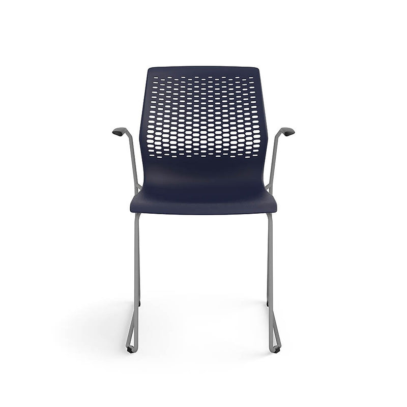 Allsteel Lyric Polymer Seat/Polymer Back Wire Stacker Multi-Purpose Chair, Regatta, Fixed Arms (CWS-PPGONO.0.H.PR6.RE)