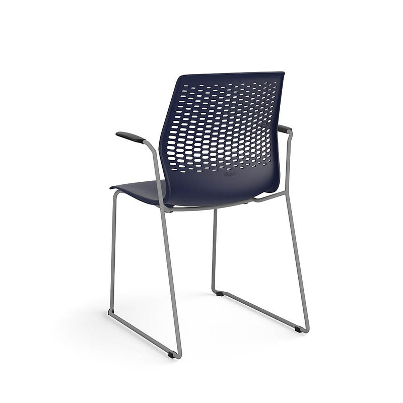 Allsteel Lyric Polymer Seat/Polymer Back Wire Stacker Multi-Purpose Chair, Regatta, Fixed Arms (CWS-PPGONO.0.H.PR6.RE)