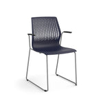 Allsteel Lyric Polymer Seat/Polymer Back Wire Stacker Multi-Purpose Chair, Regatta, Fixed Arms (CWS-PPGONO.0.H.PR6.RE)