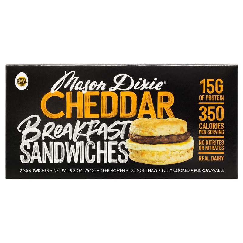 Mason Dixie Cheddar Breakfast Sandwich, 9.3oz, 5/Box (307-00387)