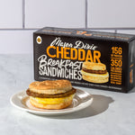 Mason Dixie Cheddar Breakfast Sandwich, 9.3oz, 5/Box (307-00387)
