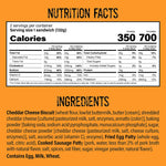 Mason Dixie Cheddar Breakfast Sandwich, 9.3oz, 5/Box (307-00387)