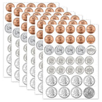 Ashley Productions Math Die-Cut Magnets, U.S. Coins, 33 Per Pack, 6 Packs (ASH10067-6)