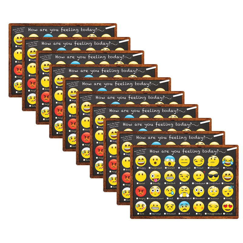 Ashley Productions Smart Poly Chart, 13" x 19", Emotions Icon How Are You Feeling, Pack of 10 (ASH91032-10)