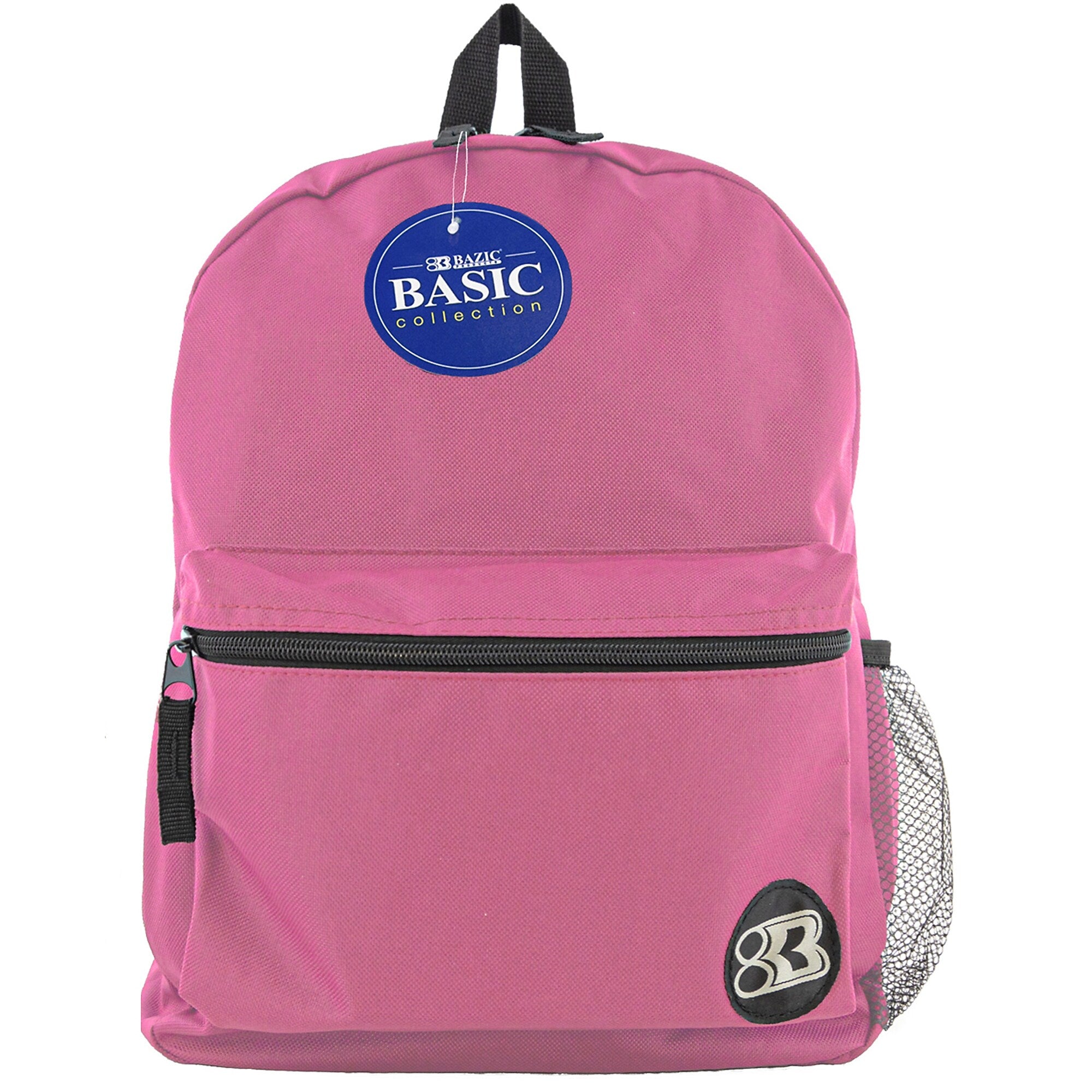 BAZIC Products® Basic Backpack 16" Fuchsia, Pack of 2 (BAZ1036-2)
