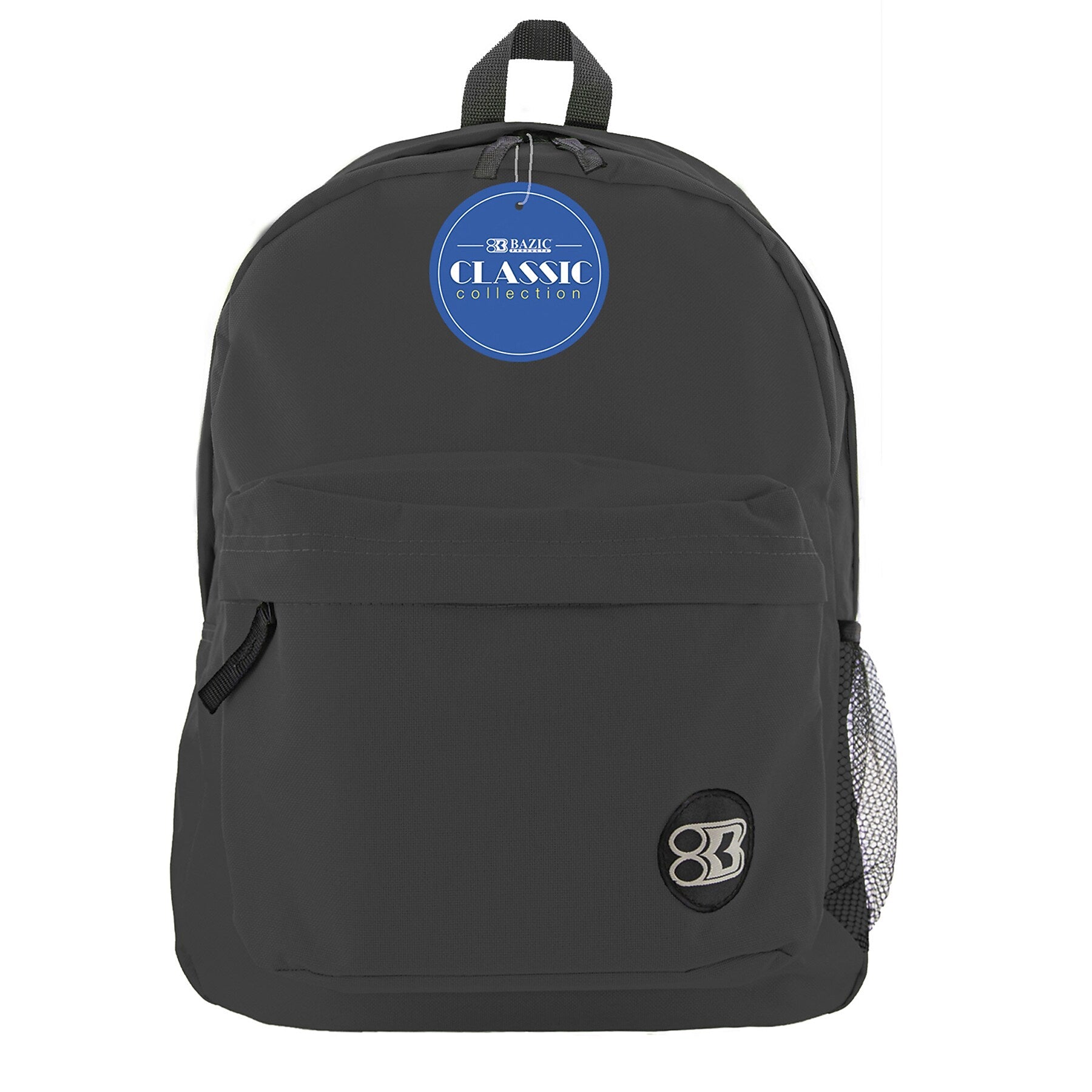 BAZIC Products® Classic Backpack 17" Black, Pack of 2 (BAZ1050-2)