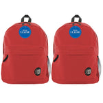 BAZIC Products® Classic Backpack 17" Red, Pack of 2 (BAZ1052-2)