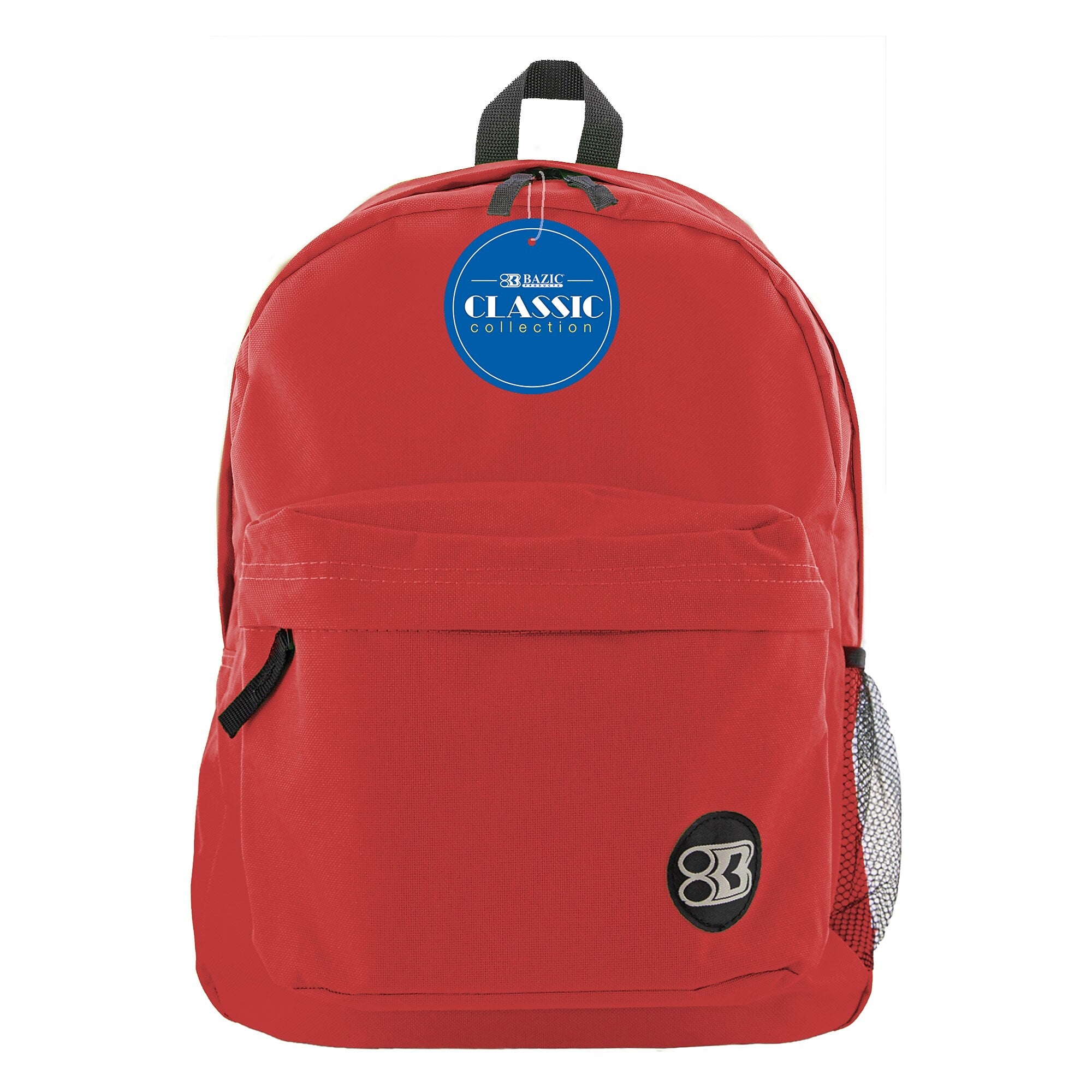 BAZIC Products® Classic Backpack 17" Red, Pack of 2 (BAZ1052-2)