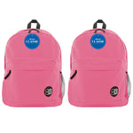 BAZIC Products Classic Backpack, Fuchsia, Pack of 2 (BAZ1056-2)