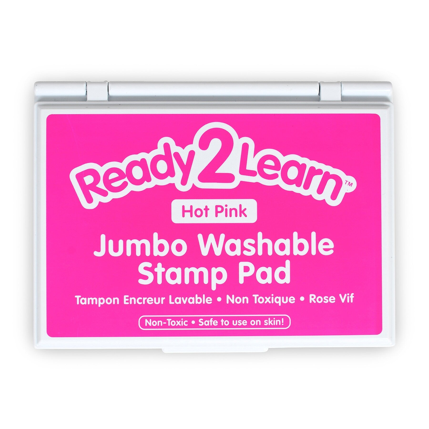 Ready2Learn Jumbo Washable Stamp Pad, Hot Pink, 6.2"L x 4.1"W, Pack of 2 (CE-10034-2)