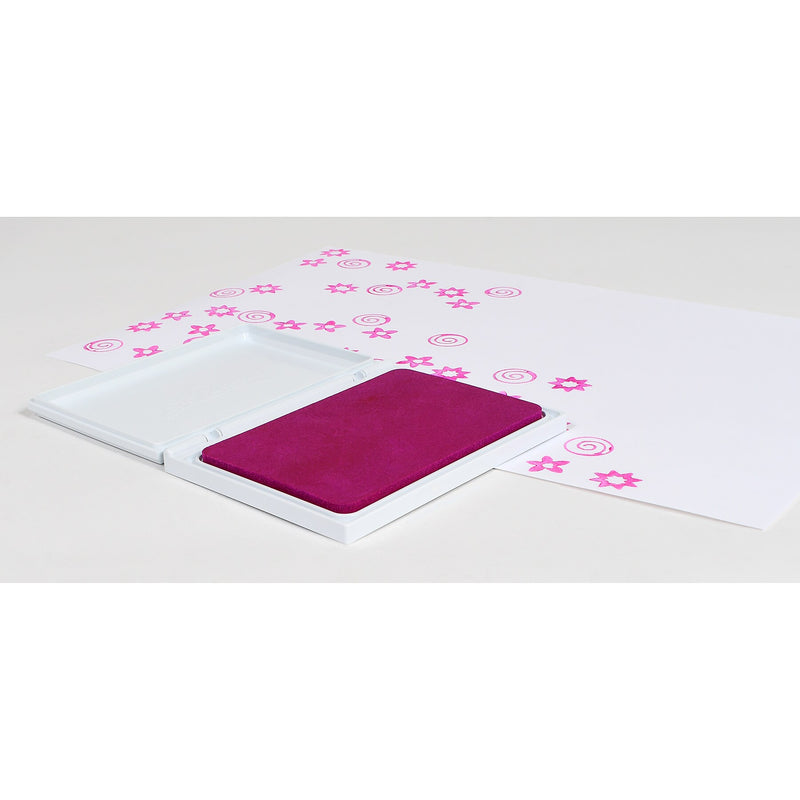 Ready2Learn Jumbo Washable Stamp Pad, Hot Pink, 6.2"L x 4.1"W, Pack of 2 (CE-10034-2)