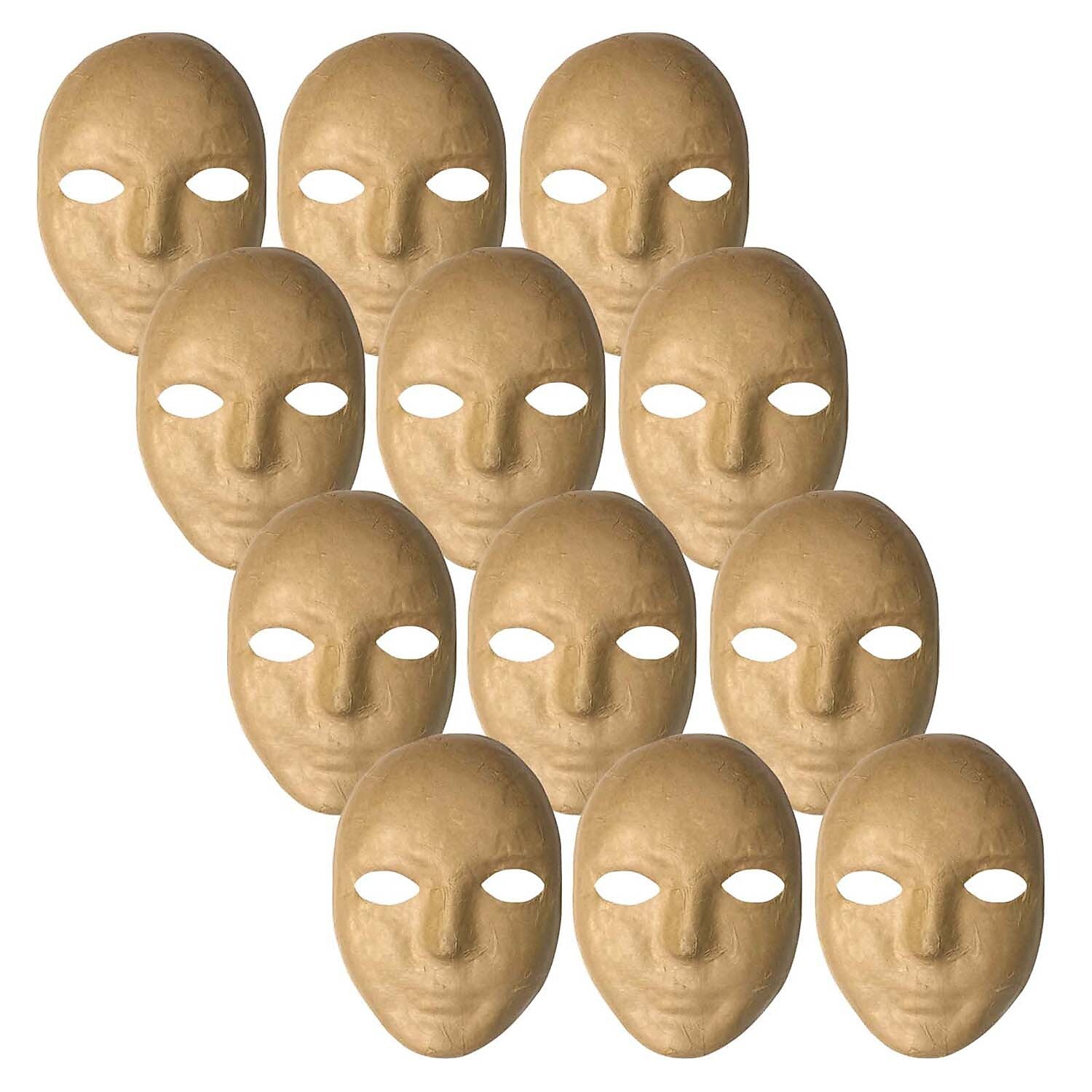 Creativity Street Papier Maché Mask, 8" x 5-1/4", Pack of 12 (CK-4190-12)