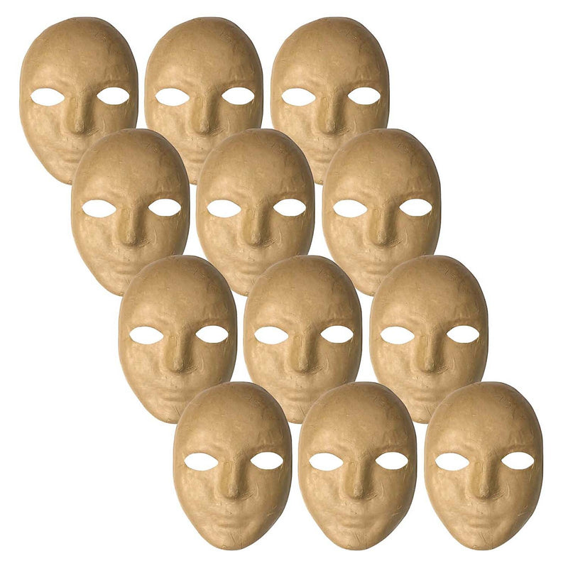 Creativity Street Papier Maché Mask, 8" x 5-1/4", Pack of 12 (CK-4190-12)