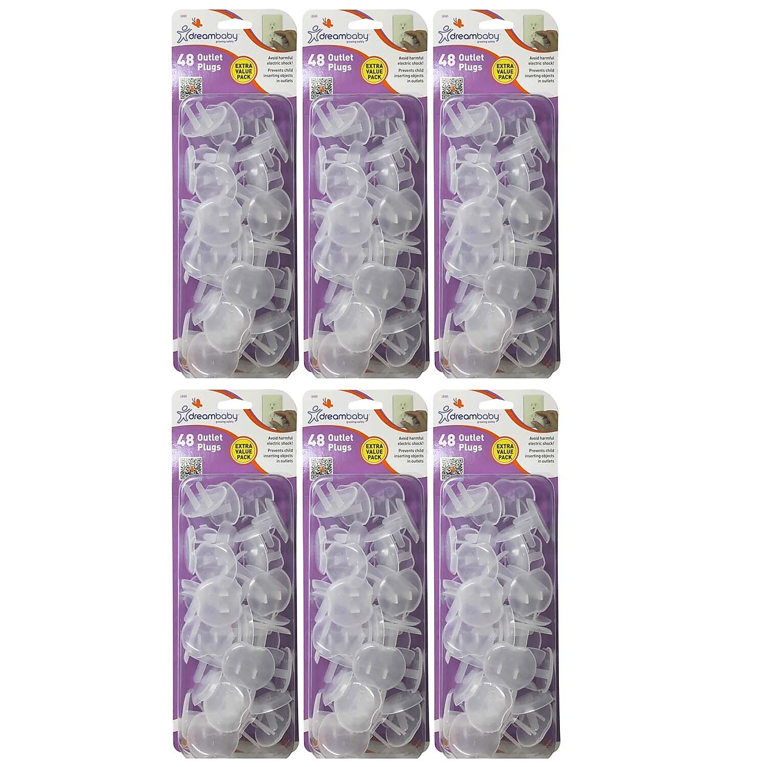 Dreambaby Outlet Covers, 48 Per Pack, 6 Packs (DB-L8401-6)