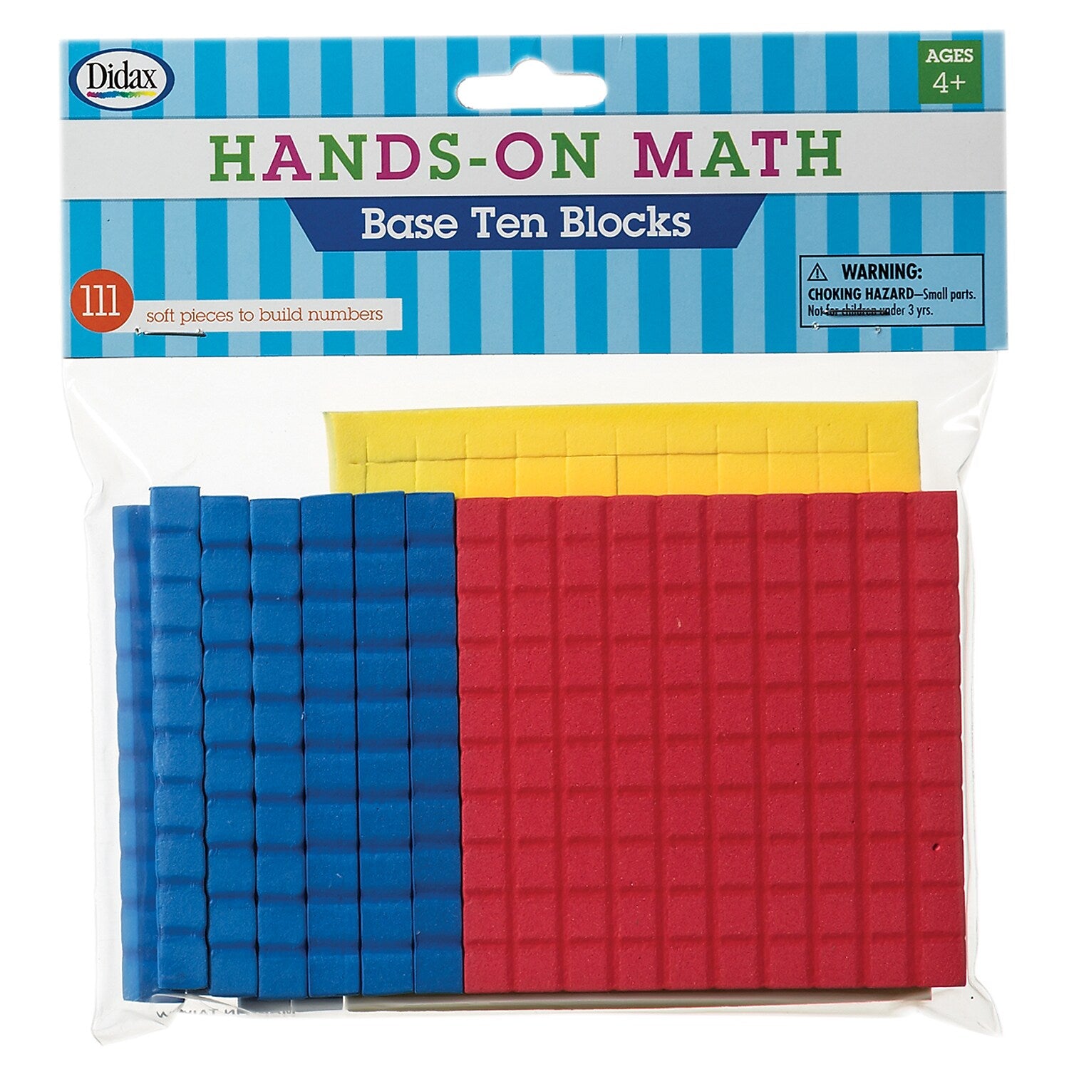 Didax Foam Base Ten Blocks, 111 Per Pack, 3 Packs (DD-211431-3)