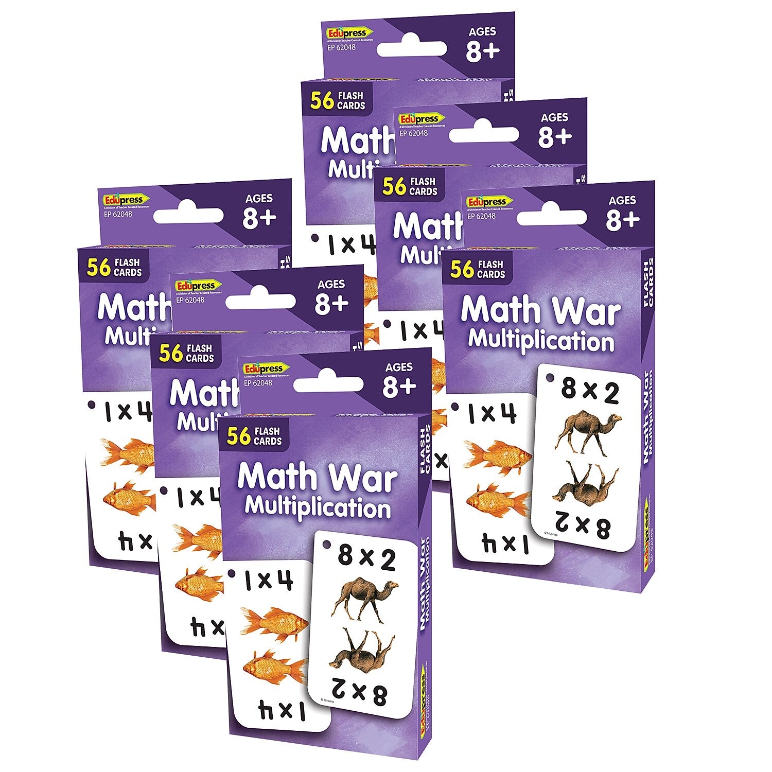 Edupress Math War (Multiplication) Flash Cards, 6 Packs (EP-62048-6)
