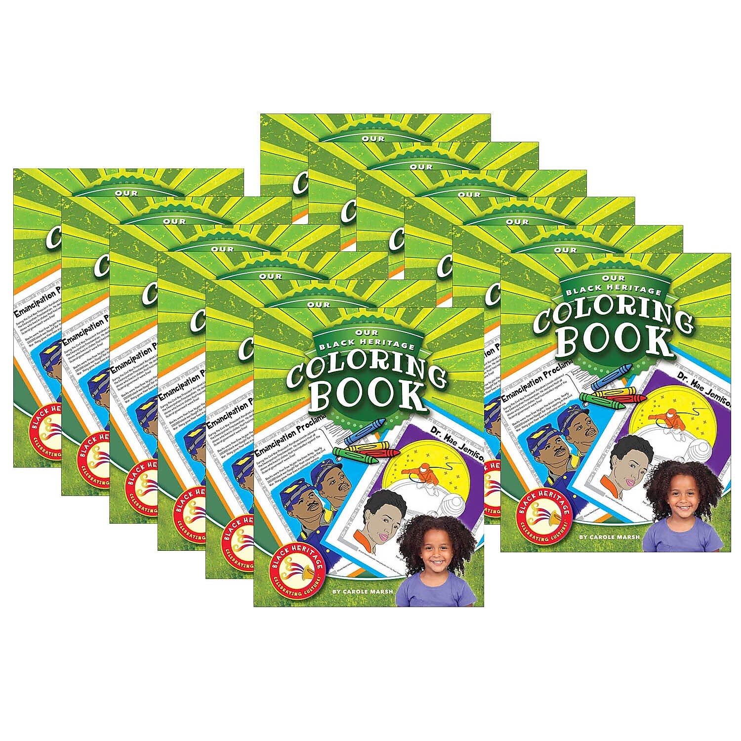 Gallopade Our Black Heritage Coloring Book, 12/Bundle (GALBJCCOL-12)