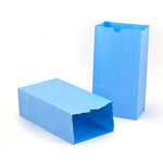 Hygloss Gusseted Paper Bags, #6 (6" x 3.5" x 11"), Blue, 50 Per Pack, 2 Packs (HYG66509-2)