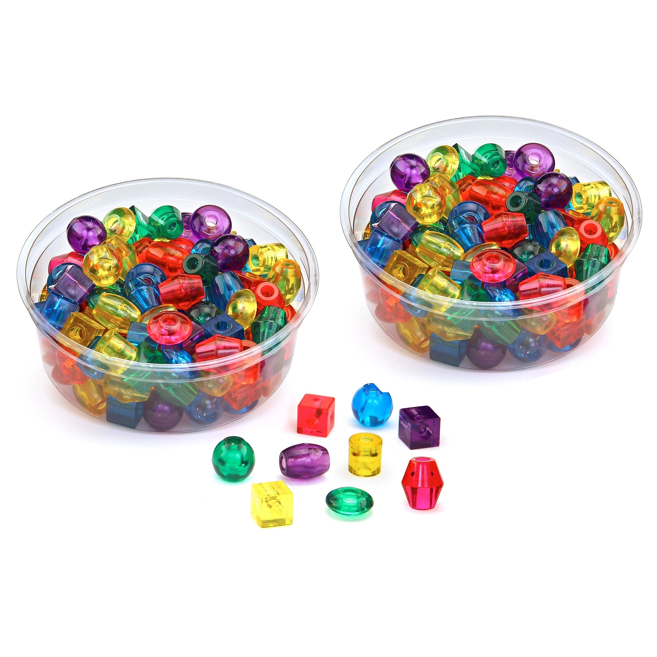 Hygloss Big Beads, Translucent, 16 oz. Per Pack, 2 Packs (HYG68101-2)
