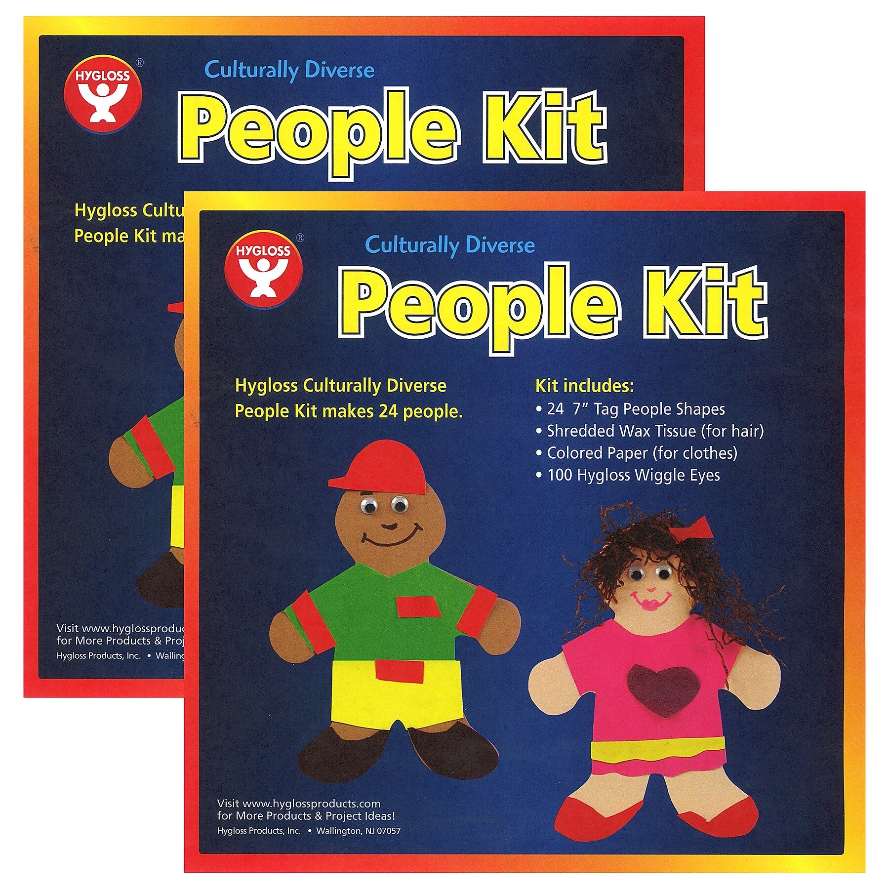 Hygloss Culturally Diverse People Kit, 7", 24 Per Pack, 2 Packs (HYG68279-2)