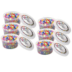 Hygloss Bucket O’ Beads, Striped Straw, Asstd Sizes, 300 Per Pack, 6 Packs (HYG6828-6)