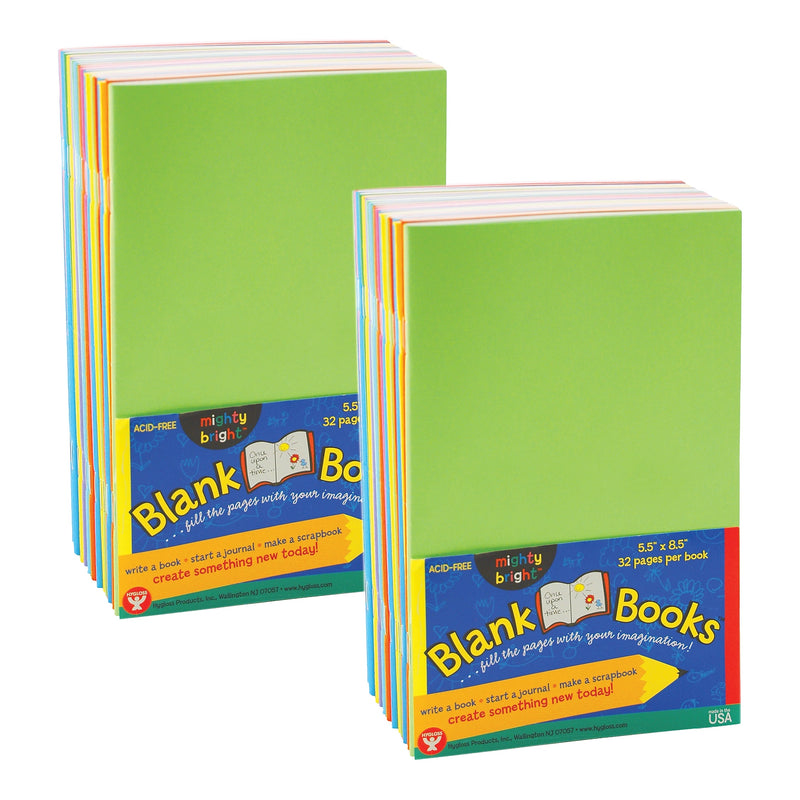 Hygloss Blank Books 8.5" x 5.5" Drawing Sketch Book, 32 Sheets/Book, 10 Books/Pack, 2 Packs/Bundle (HYG77705-2)