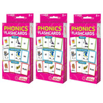Junior Learning Phonics Flashcards, 3 Sets Per Pack, 3 Packs (JRL203-3)