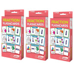 Junior Learning Fraction Flashcards, 3 Sets Per Pack, 3 Packs (JRL212-3)
