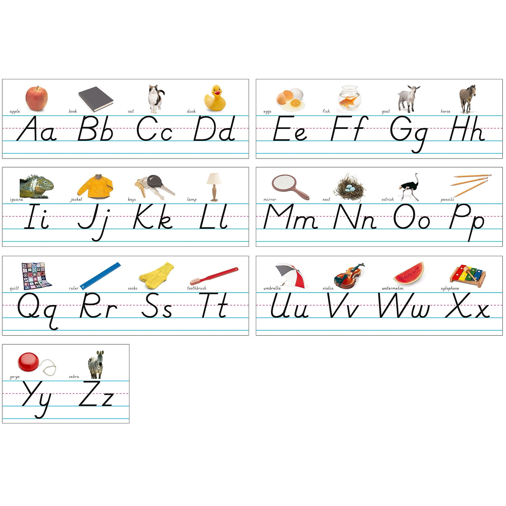 North Star Teacher Resources Photo & Modern Manuscript Alphabet Lines Bulletin Board Set, 2 Sets (NST9010-2)