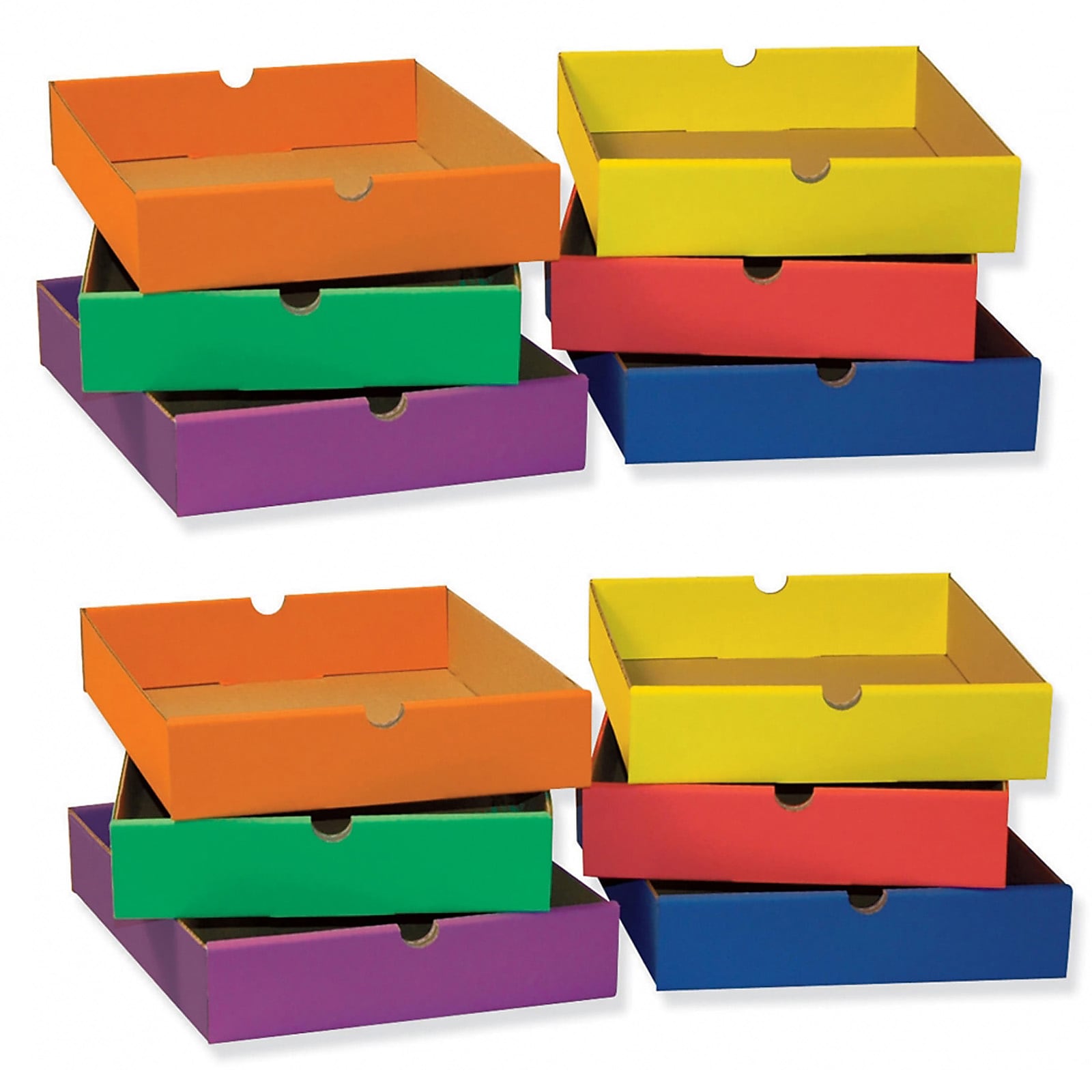 Classroom Keepers Drawers for 6-Shelf Organizer, 13.25" x 10.25" x 2.5", Assorted Colors, 2/Bundle (PAC001313-2)