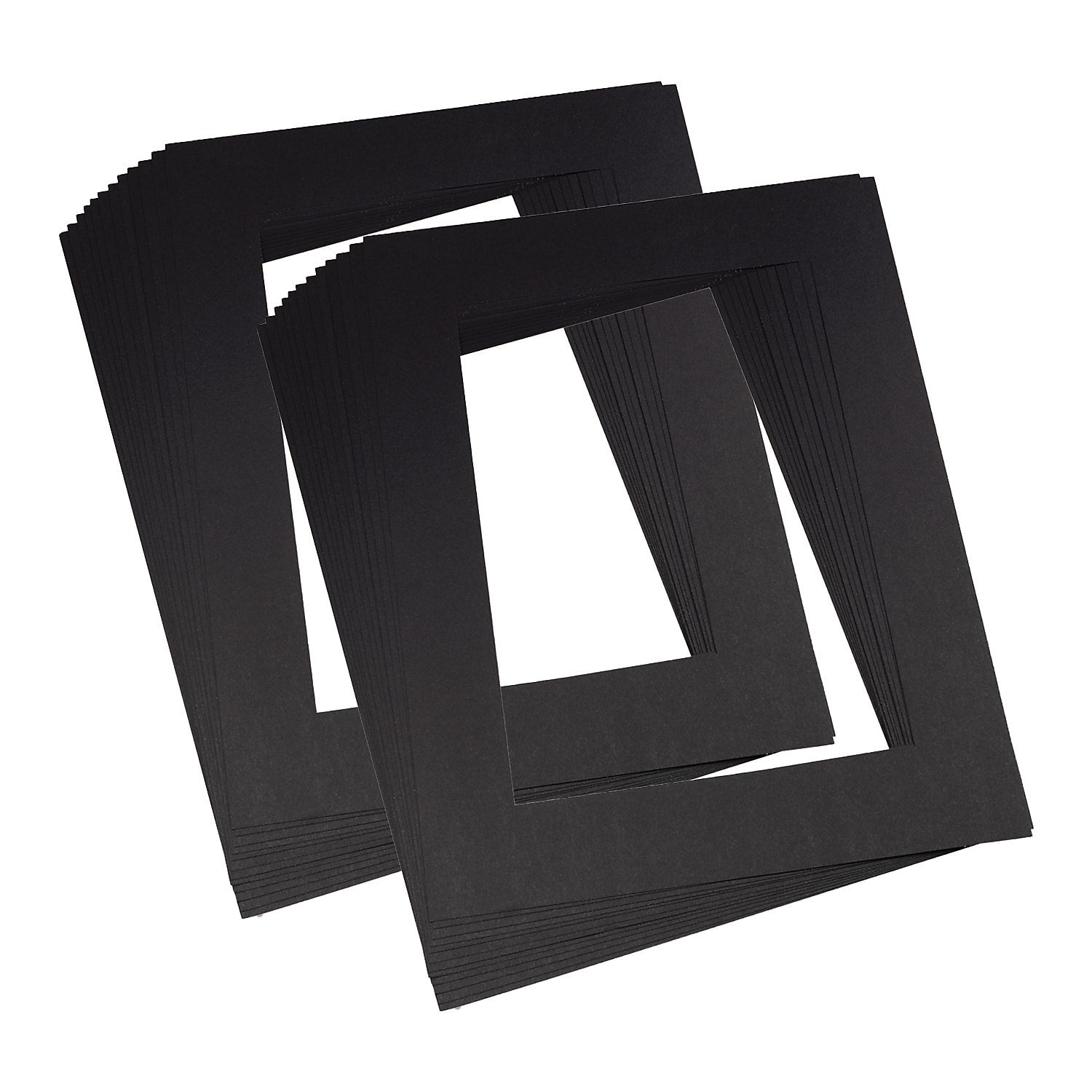 Pacon® Pre-Cut Mat Frames, 11.5" x 16.75" Frame, 8" x 10.75" Window, Black, 12 Per Pack, 2 Packs (PAC72560-2)