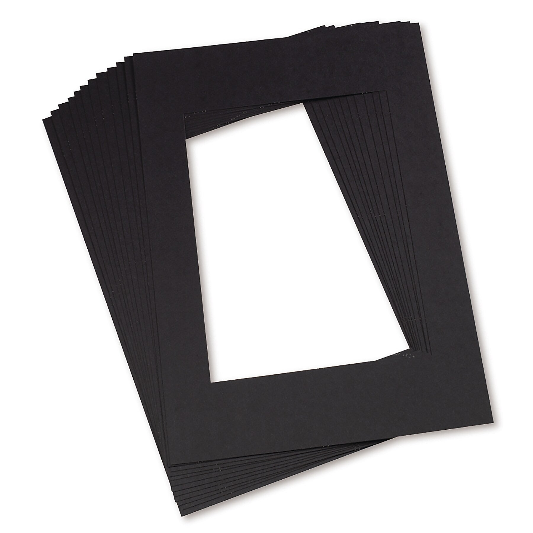 Pacon® Pre-Cut Mat Frames, 11.5" x 16.75" Frame, 8" x 10.75" Window, Black, 12 Per Pack, 2 Packs (PAC72560-2)