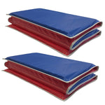 KinderMat 3-Fold Vinyl Basic Mat, 45" x 19", Red/Blue with Gray Binding, 2/Bundle (PZ-KM110-2)