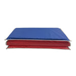 KinderMat 3-Fold Vinyl Basic Mat, 45" x 19", Red/Blue with Gray Binding, 2/Bundle (PZ-KM110-2)