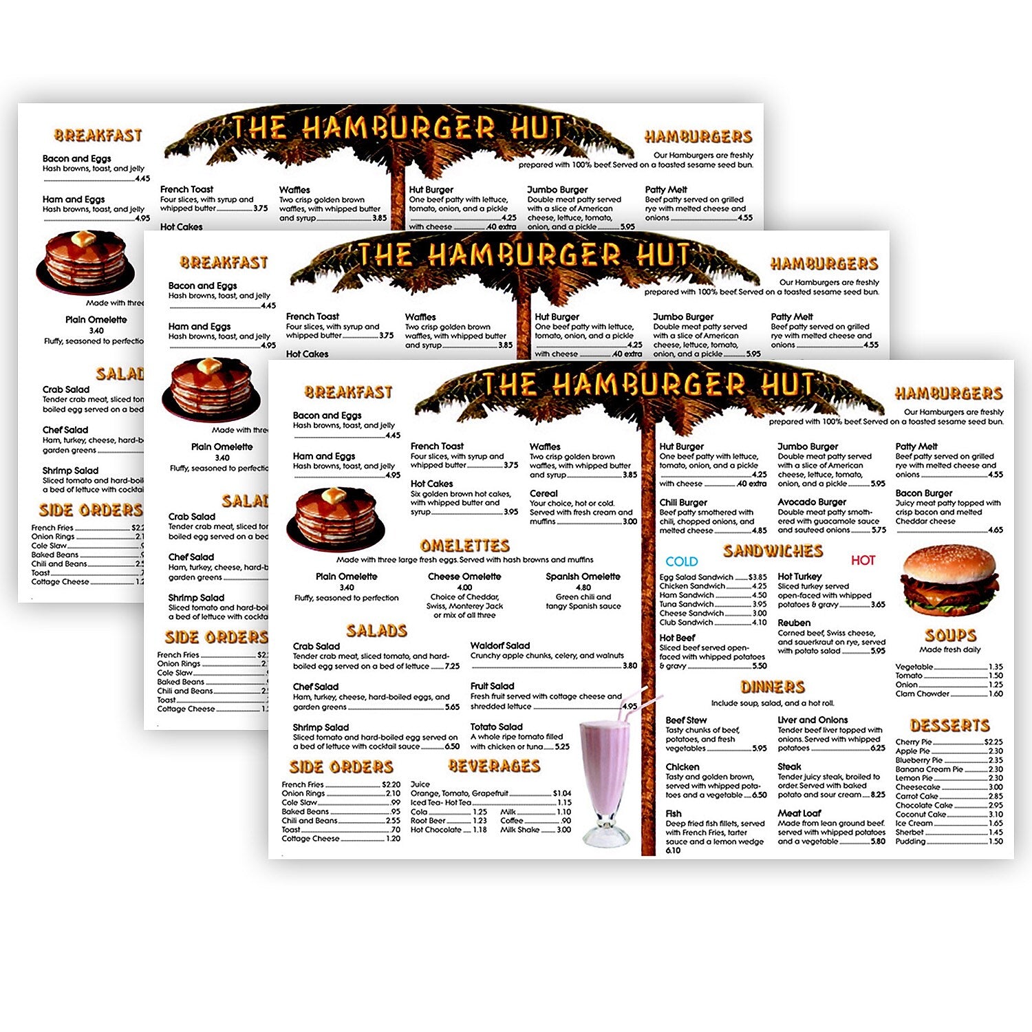 Remedia Publications Menu Math: The Hamburger Hut Book, 6 Extra Menus Per Pack, 3 Packs (REM102D-3)