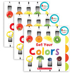 Scholastic Rookie Toddler Board Book, Eat Your Colors, Pack of 3 (SB-9780531226193-3)