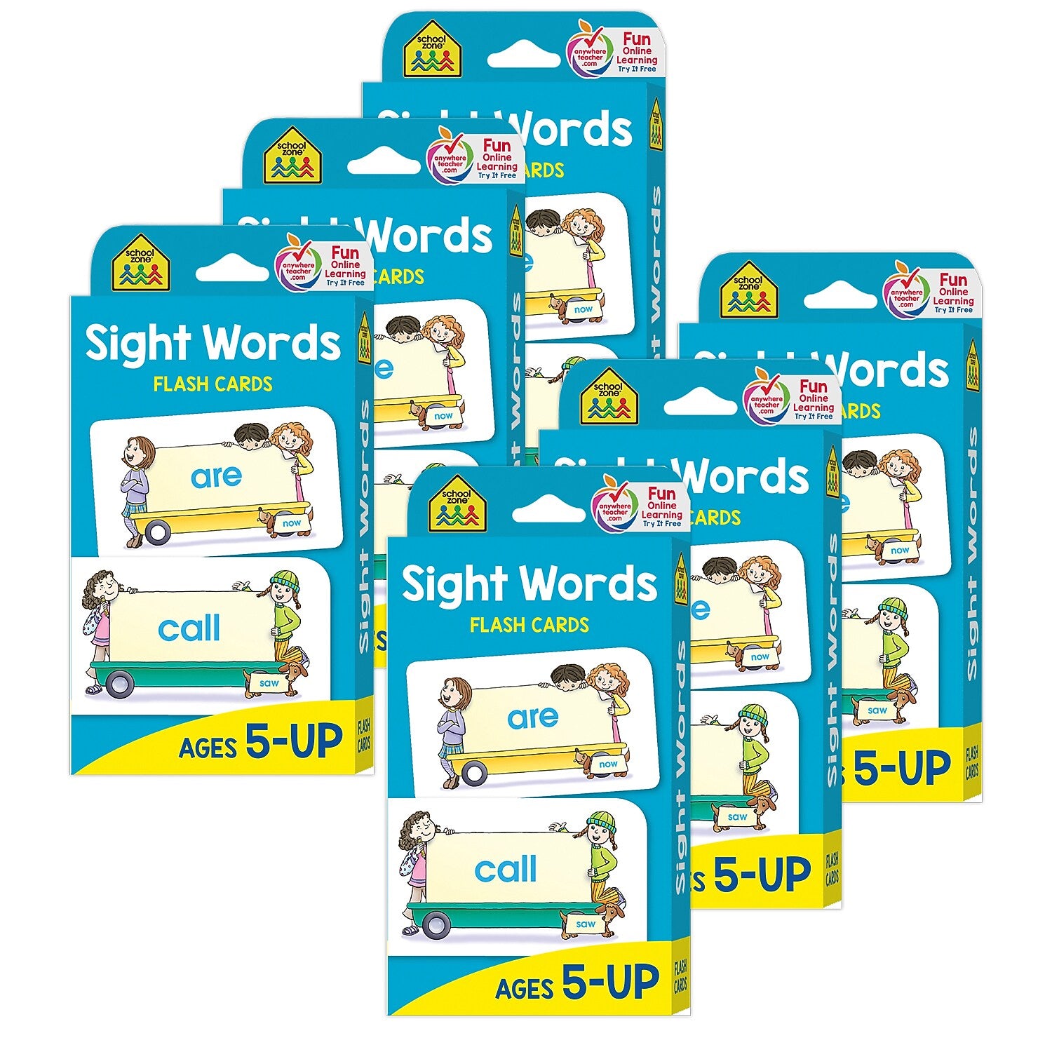 School Zone Publishing Sight Words Flash Cards, 6 Packs (SZP04002-6)