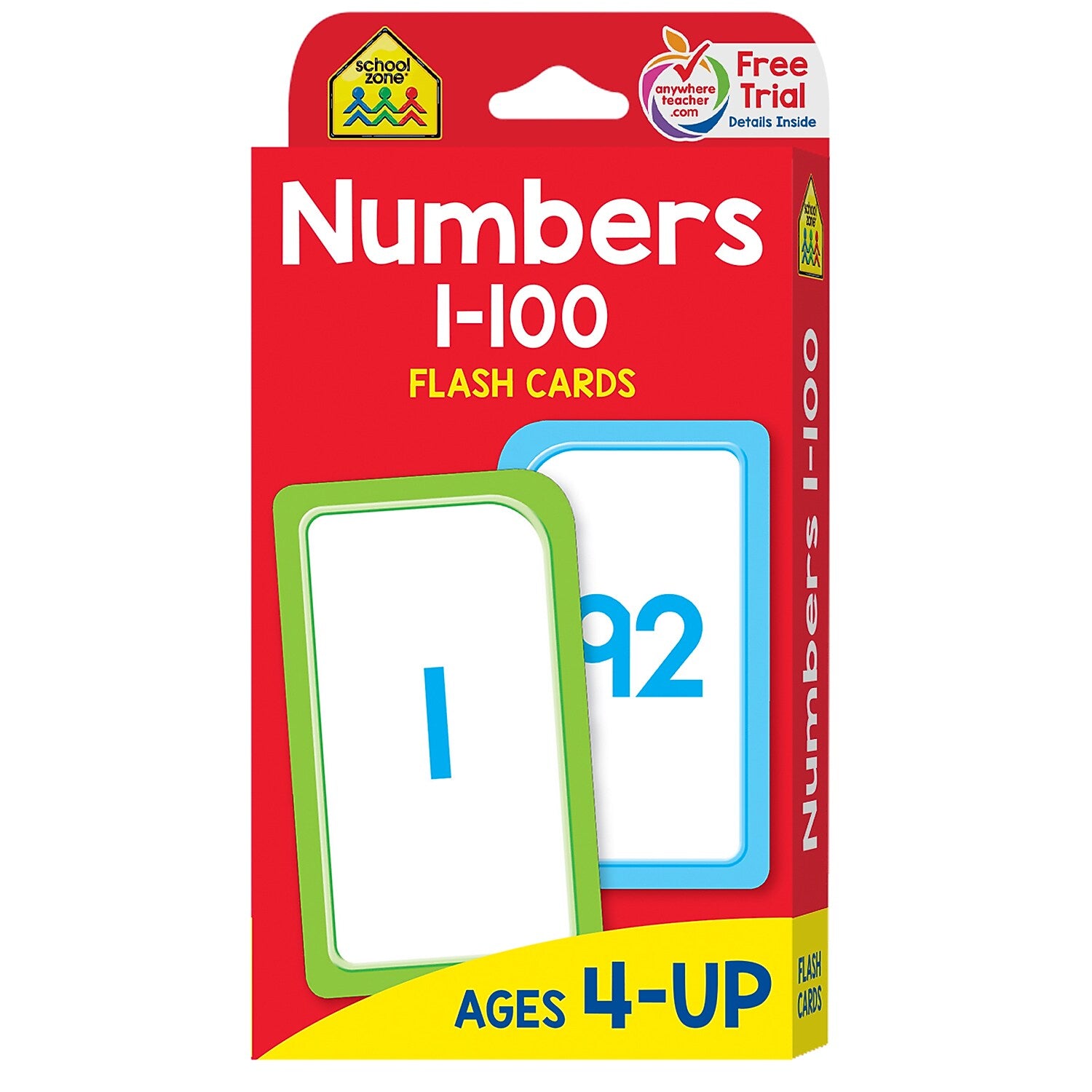 School Zone Publishing Numbers 1-100 Flash Cards, 6 Packs (SZP04005-6)