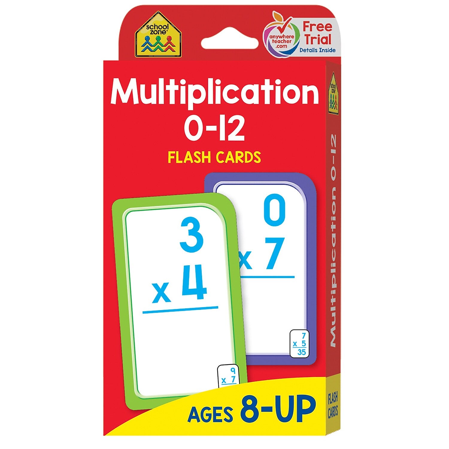 School Zone Publishing Multiplication 0-12 Flash Cards, 6 Packs (SZP04008-6)