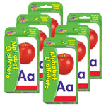 TREND Alphabet/El Alfabeto (EN/SP) Pocket Flash Cards, 6 Packs (T-23031-6)