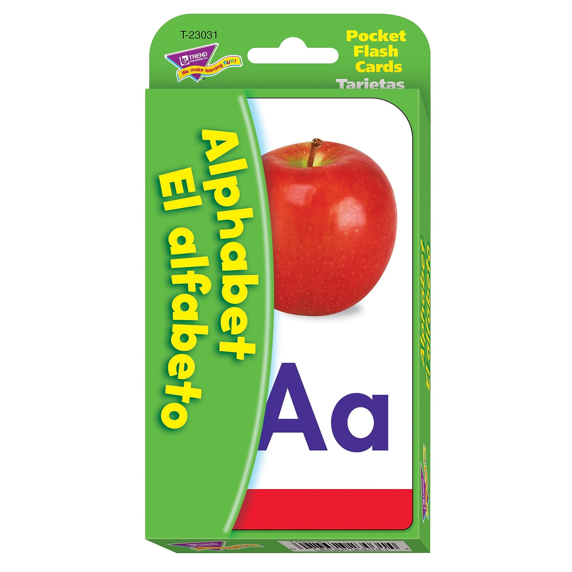 TREND Alphabet/El Alfabeto (EN/SP) Pocket Flash Cards, 6 Packs (T-23031-6)