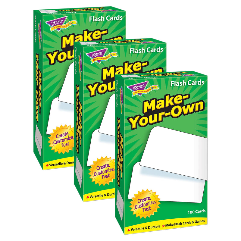 TREND Make-Your-Own Skill Drill Flash Cards, 3 Packs (T-53010-3)
