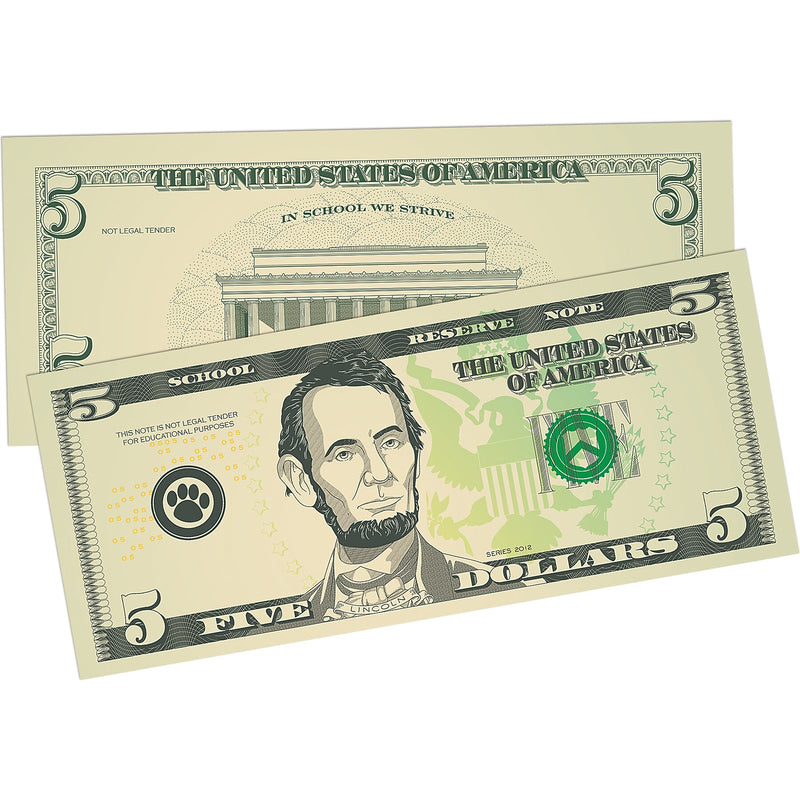 Teacher Created Resources Play Money: Assorted Bills, 110 Per Pack, 6 Packs (TCR20638-6)
