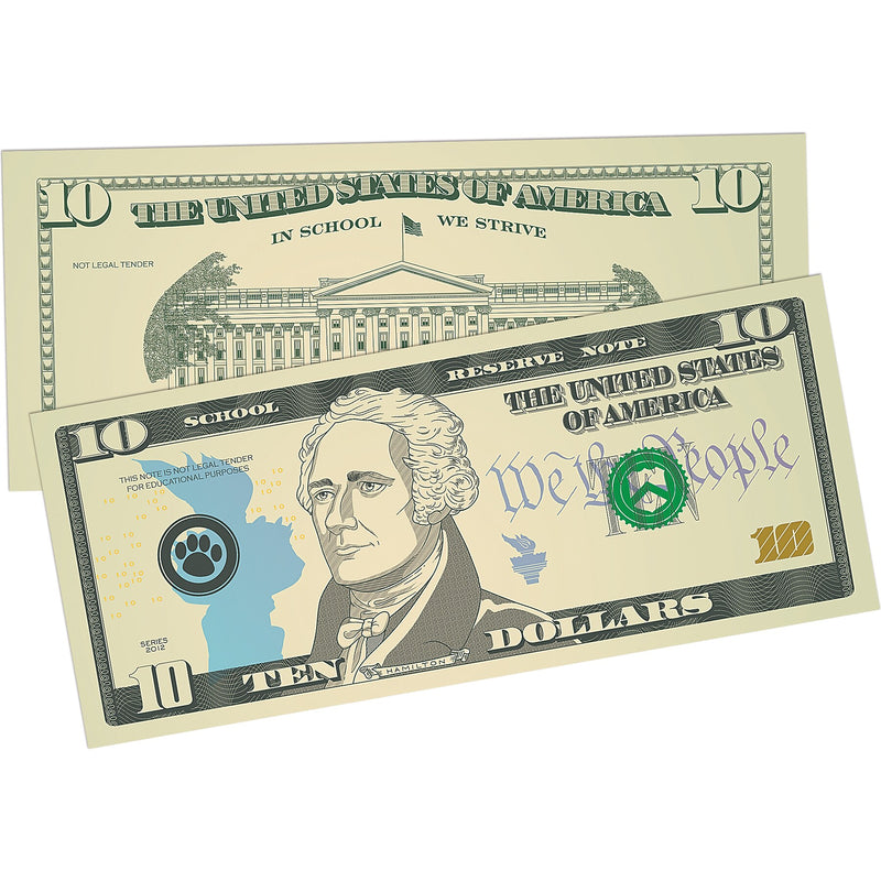 Teacher Created Resources Play Money: Assorted Bills, 110 Per Pack, 6 Packs (TCR20638-6)