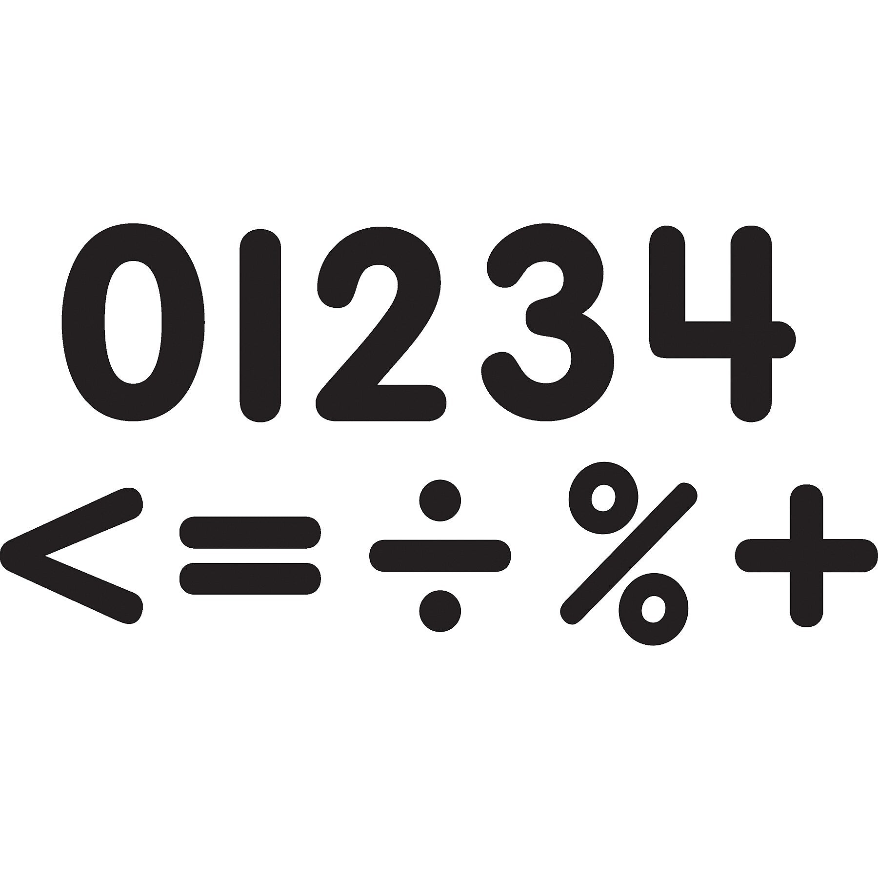 Teacher Created Resources® Black Classic 2-1/2" Magnetic Numbers, 65 Pieces Per Pack, 3 Packs (TCR77218-3)