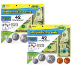 Teacher Created Resources Money Magnetic Accents, 42 Per Pack, 2 Packs (TCR77243-2)