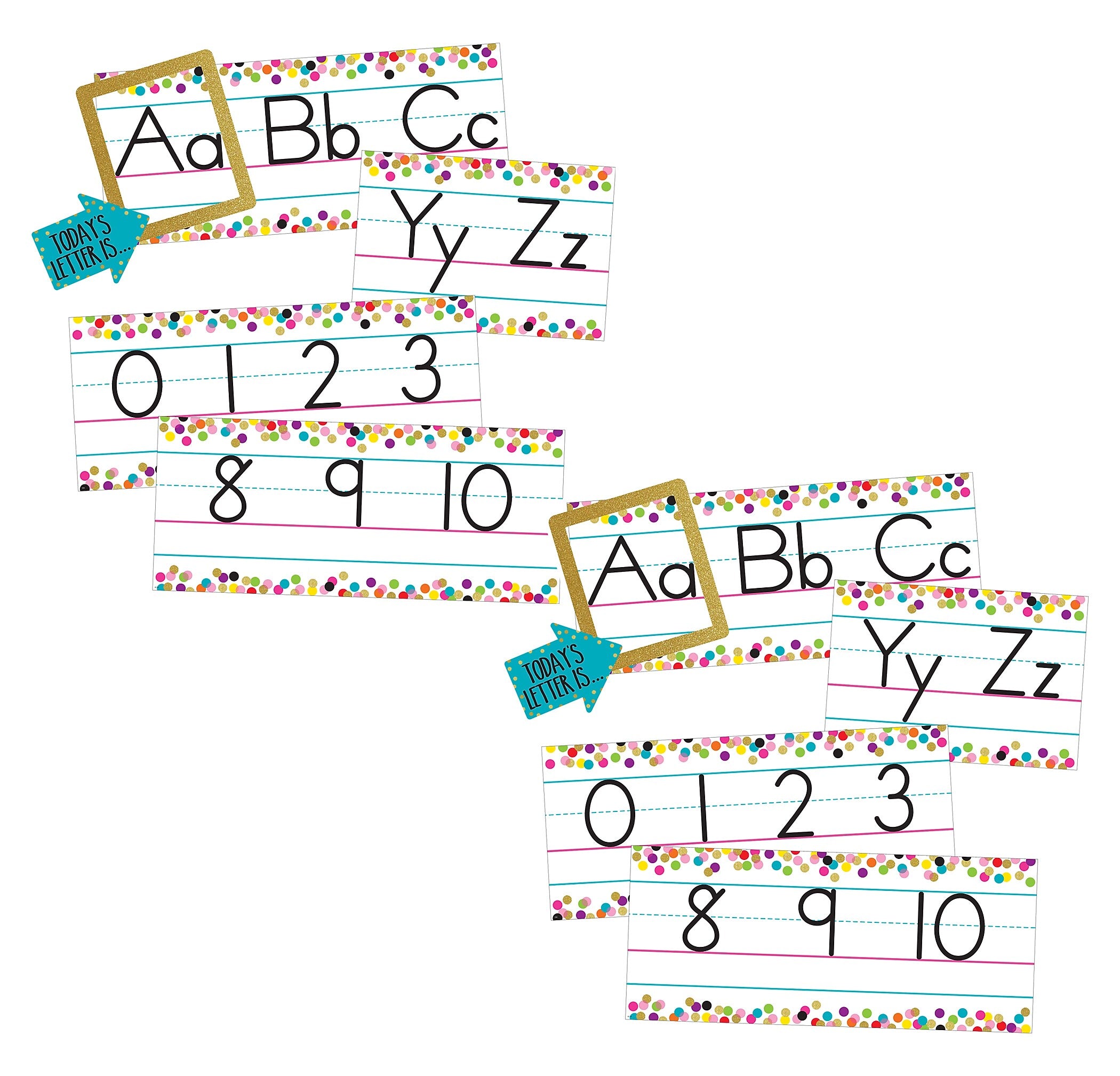 Teacher Created Resources Confetti Alphabet Line Bulletin Board Set, 2 Sets (TCR8804-2)